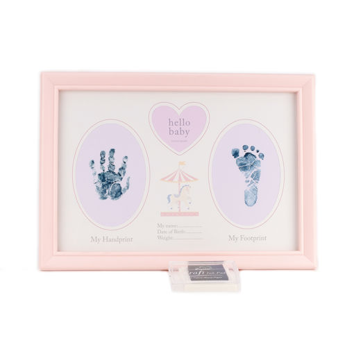 Picture of HELLO BABY GIRL HAND & FOOT PRINT FRAME